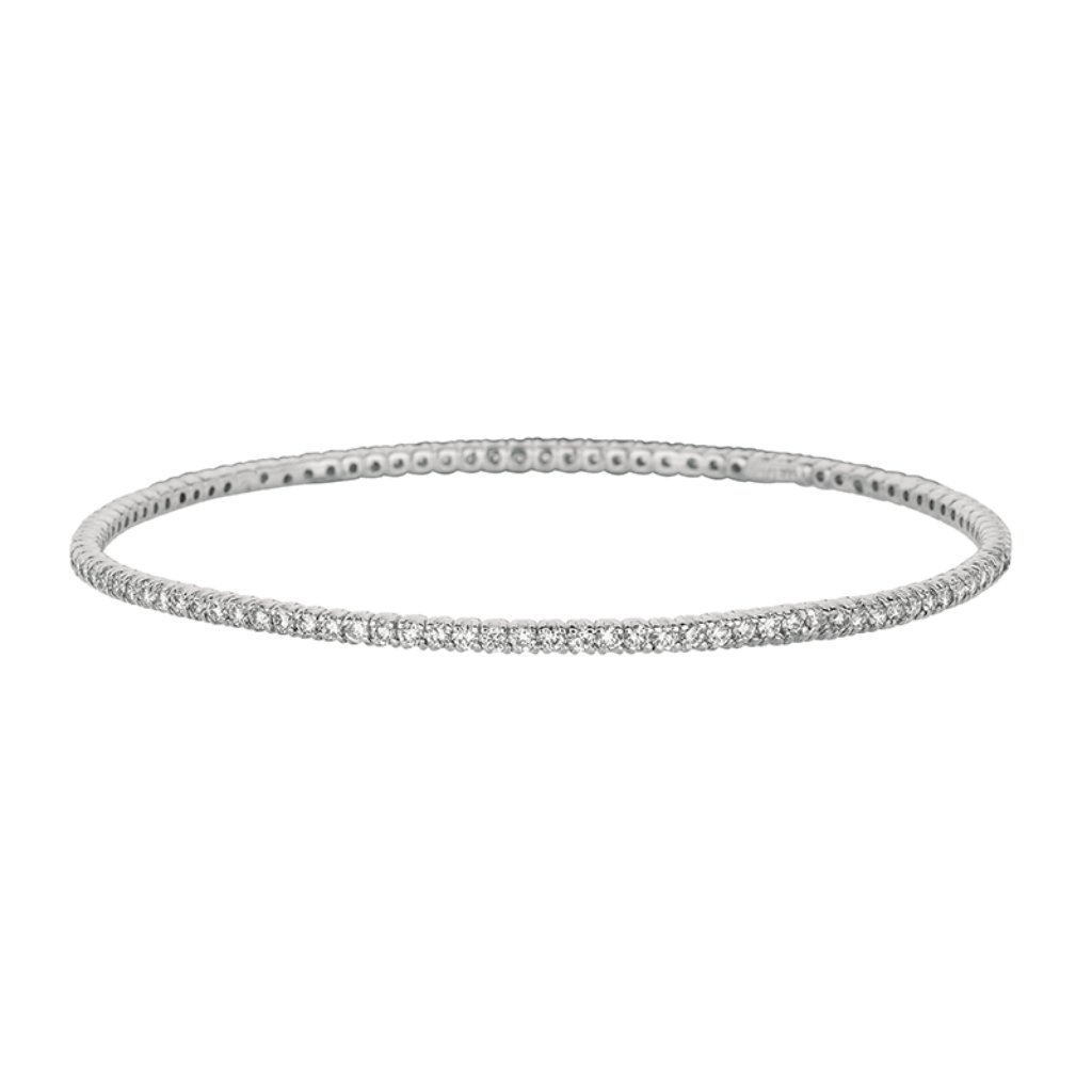 3.00 Carat Natural Diamond Bangle Bracelet